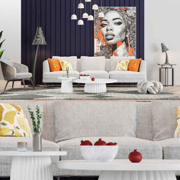 Вітальня Modern Interior Set 383 3D модель