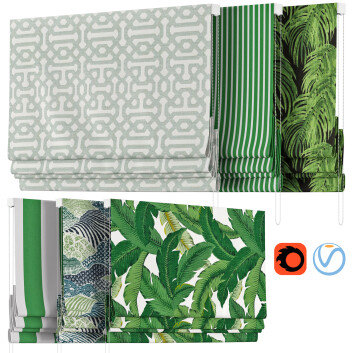 Римські штори Loom Decor Green 3D модель