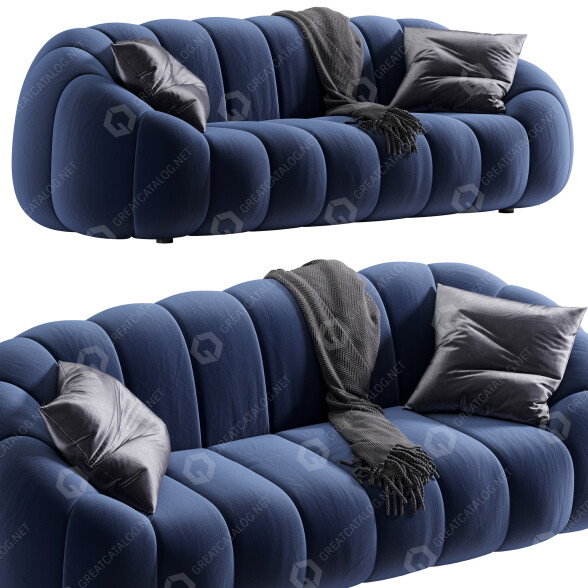 Sofa Patras Upholstered by Everly Quinn 3D-Modell