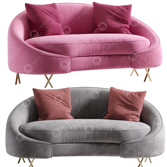Sofa Loveseat Lula by Willa Arlo Interiors 3D-Modell