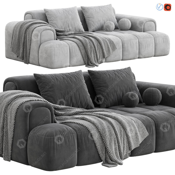 Sofa Litfad Contemporary Arm model 3D