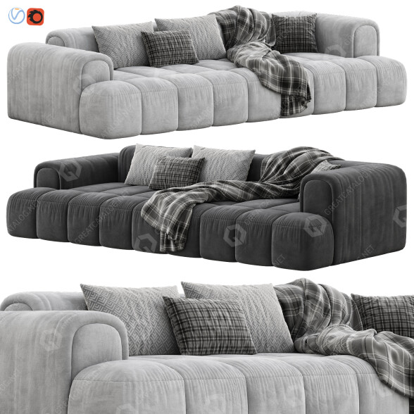 Sofa Litfad Contemporary Arm Set 3 model 3D