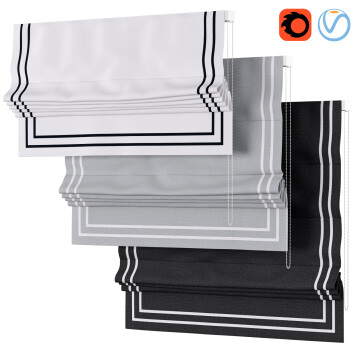 Римські штори Linen Blend Flat Shades Double Ribbon