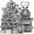 Dekoracje Christmas Tree with Fireplace - Pro