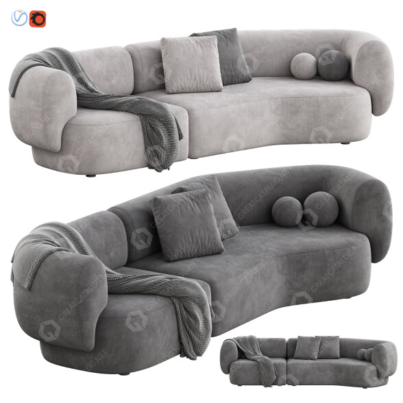 Диван Collector Hug Modular Set 2 3D модель