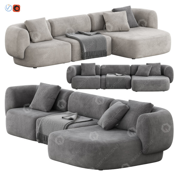 Диван Collector Hug Modular Set 3 3D модель