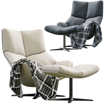 Sessel und Ottomane  Davis Furniture Cova 3D-Modell