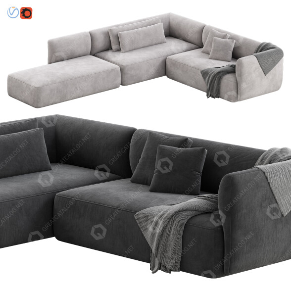 Диван MDF Italia Cosy Set 4 3D модель