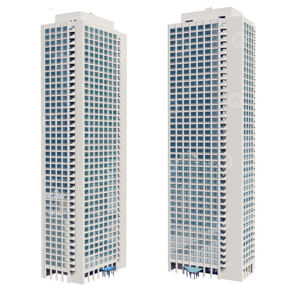 Gebäude Boston Towers 3D-Modell