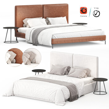 Bett und Nachttischchen Noho Home Cosmo