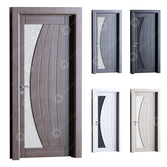 Drzwi Interior Wooden N 2 model 3D