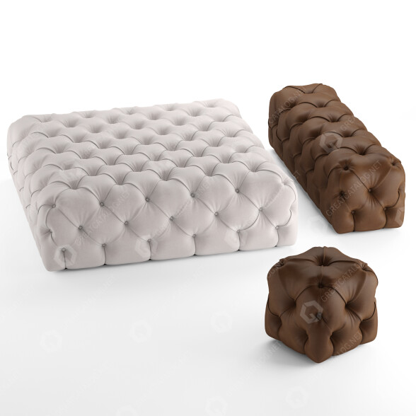 Пуфи Desiree Rollking Square 3D модель