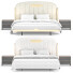 Cama y mesitas de noche Homary Modern Floating Faux - Secretive 3d design
