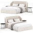 Bett und Nachttischchen Stylish Club Fortune - Secretive 3d design