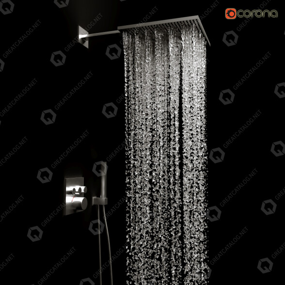Dusche Water Droplets 3D-Modell