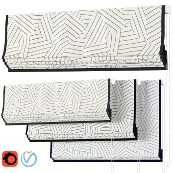 Римські штори Schumacher Deconstructed Stripe 3D модель