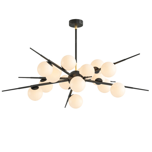 Żyrandol 16 Balls Black model 3D
