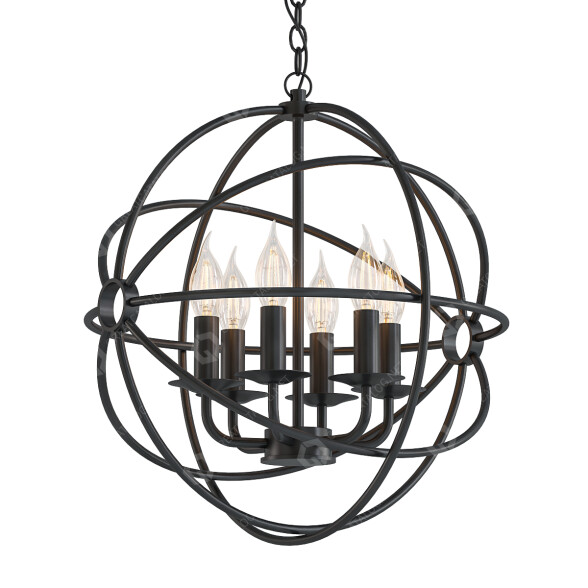 Kronleuchter Light House LS-17080-6 BK 3D-Modell