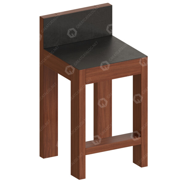 Tabouret de bar Invisible Collection Strict modèle 3D