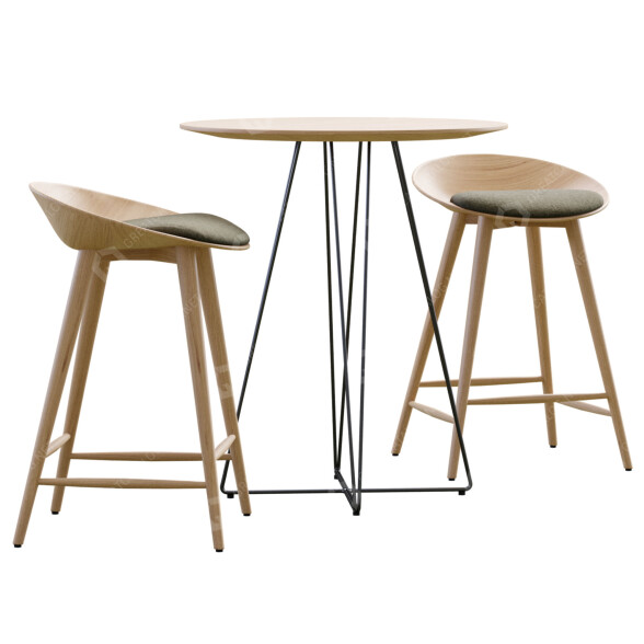 Bartisch und Hocker Davis Furniture Muse 3D-Modell