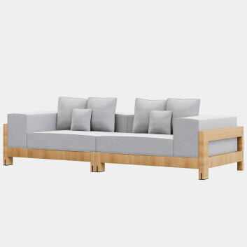 Диван  Minotti Alison Iroko Nature 3D модель