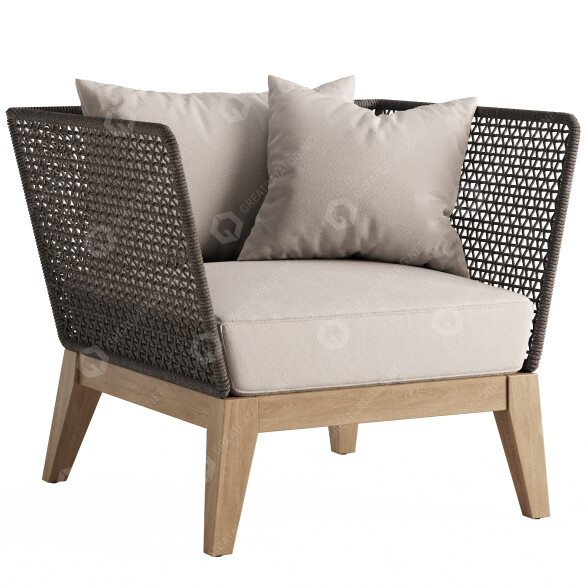 Fotel Modloft Netta Lounge model 3D