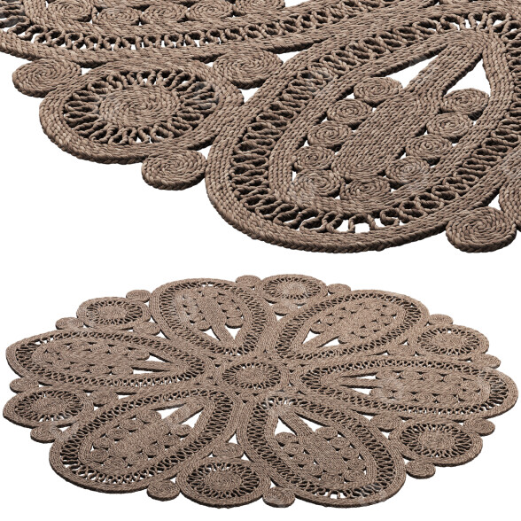 Dywan Safavieh Ljiljanka Floral Jute model 3D