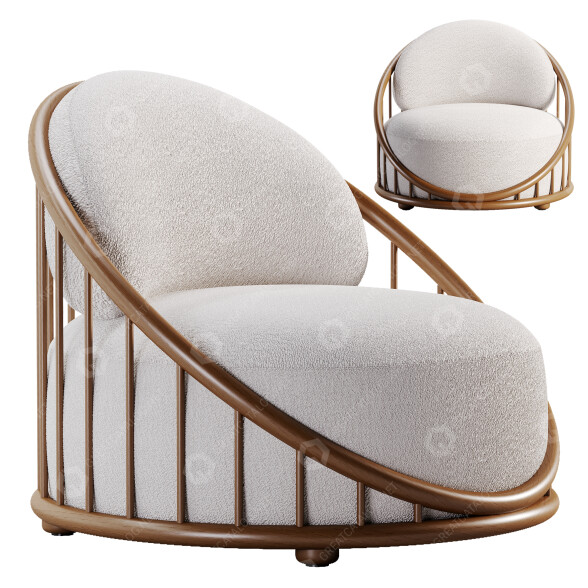 Fauteuil Expormim Cask modèle 3D