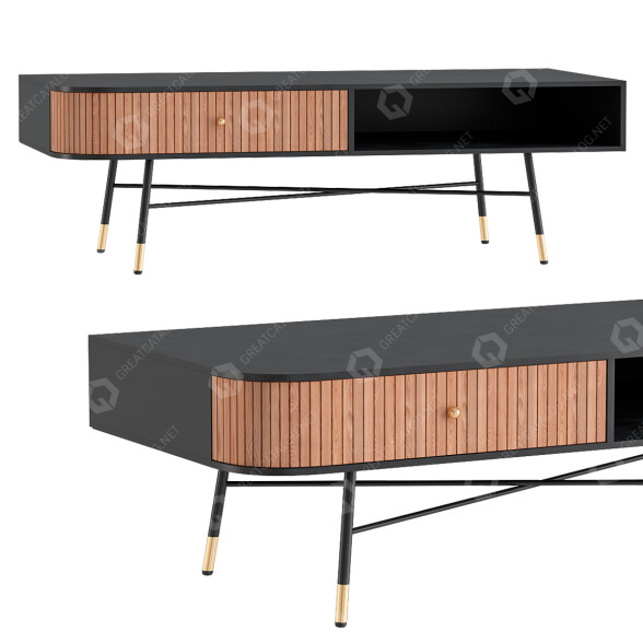 Mesa de centro AllModern Aster Modelo 3D