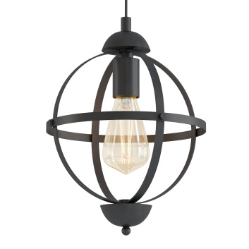 Підвісний світильник LNC Cage Geometric Black Modern Globe