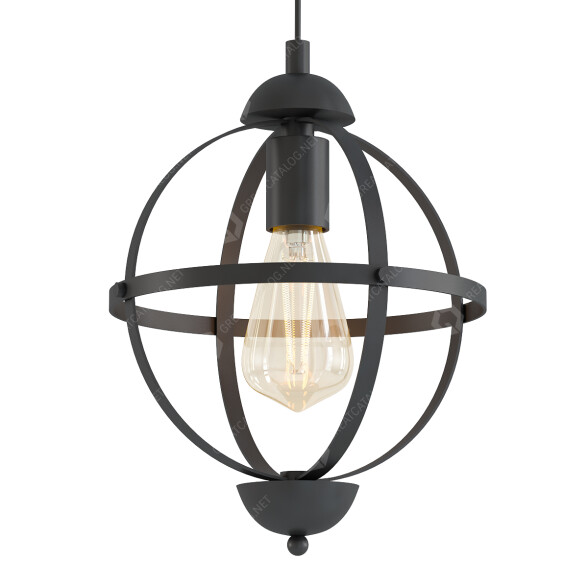 Підвісний світильник LNC Cage Geometric Black Modern Globe 3D модель