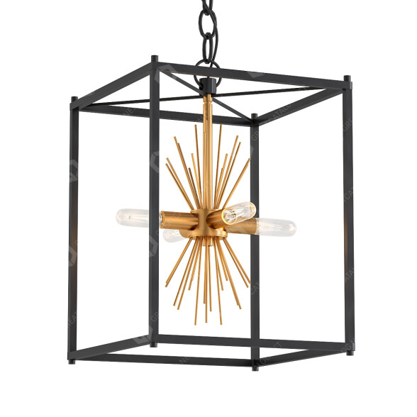 Lámpara colgante Mid-Century Modern Sputnik Square Modelo 3D