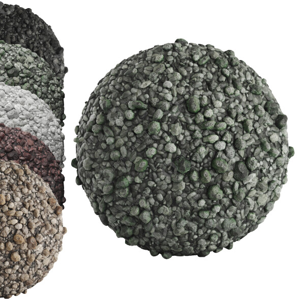 Gravel PBR 03 3D model