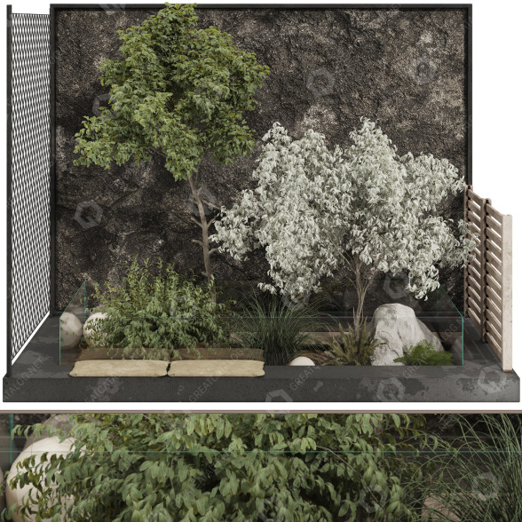 Trees and Bushes Collection Set 152 3D model