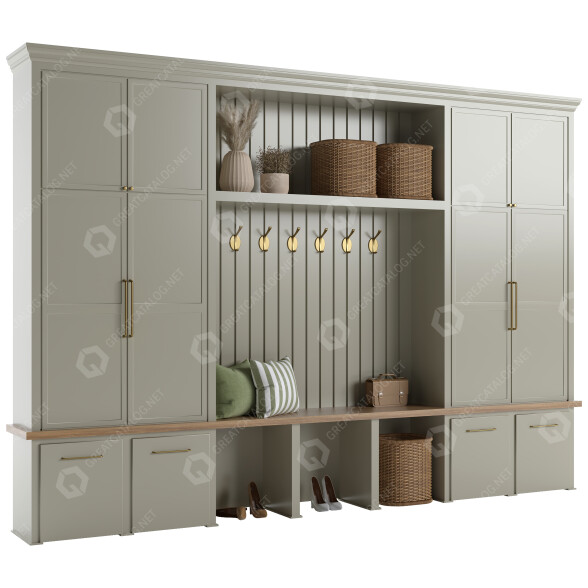 Korridor-Einheit Furniture 01 3D-Modell