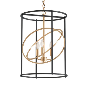 Kronleuchter Modern Black Gold Cyliner 3D-Modell