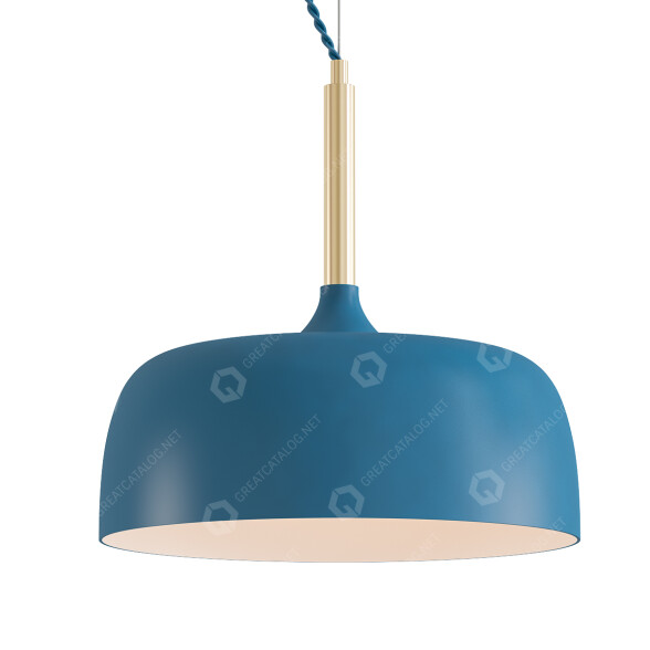 Hängeleuchte Cox & Cox Blue Brass 3D-Modell
