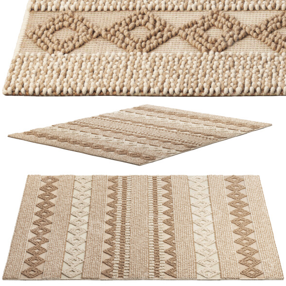 Alfombra Safavieh Natura Collection Handmade from Moroccan Tribal Wool and Cotton Modelo 3D