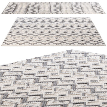 Килим  Pirlo Handmade Geometric Boho Wool Area 3D модель