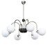 Żyrandole Litfad Modern Chrome White Glass Shade - GANIBOEV