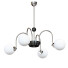Żyrandole Litfad Modern Chrome White Glass Shade - GANIBOEV