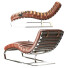 Chaise Longue Modern Chestnut Chrome - Kudim