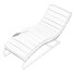 Chaise Longue Modern Chestnut Chrome - Kudim