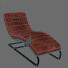Chaise Longue Modern Chestnut Chrome - Kudim