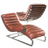 Chaise Longue Modern Chestnut Chrome - Kudim