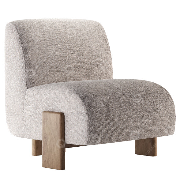Sillón High Fashion Home Chelsea Boucle Modelo 3D