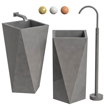 Умивальник та змішувачі Litfad Contemporary Pop-Up Drain Metal