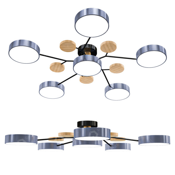 Żyrandol Litfad Macaron Molecular Metal Living Room Semi Flush Mount model 3D