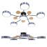 Żyrandol Litfad Macaron Molecular Metal Living Room Semi Flush Mount - GANIBOEV