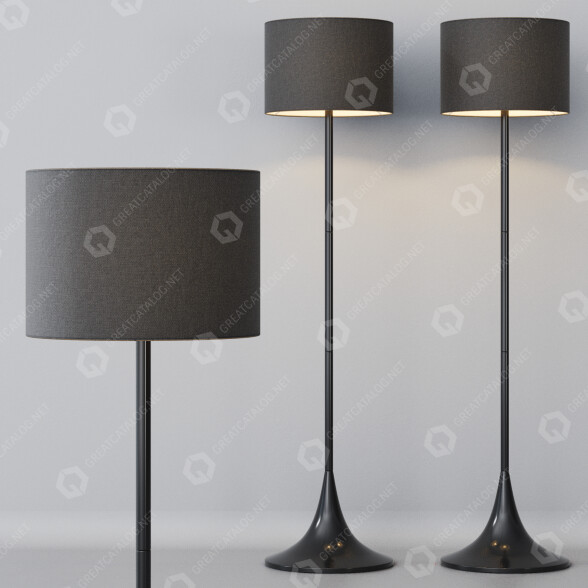 Торшер Faro Barcelona Barcelona Black 3D модель